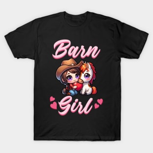 Barn Girl I Equestrian Pony Horse Fan T-Shirt